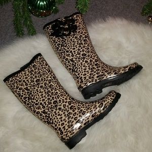 🎄🎁 Chooka Signature Cheetah print RAIN BOOTS